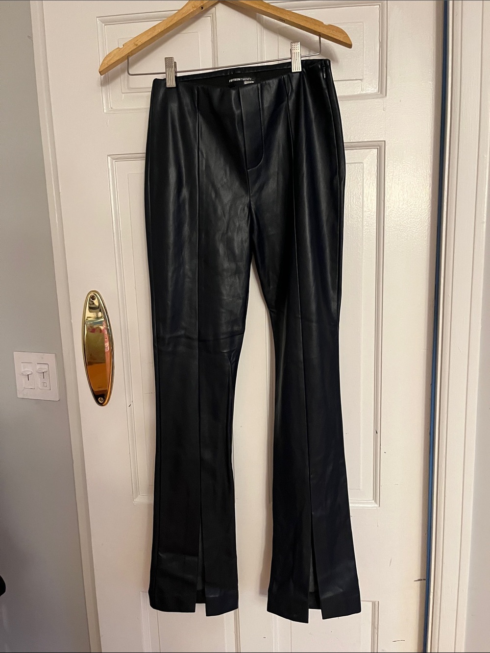Fifteen twenty- navyFaux Leather  Pants